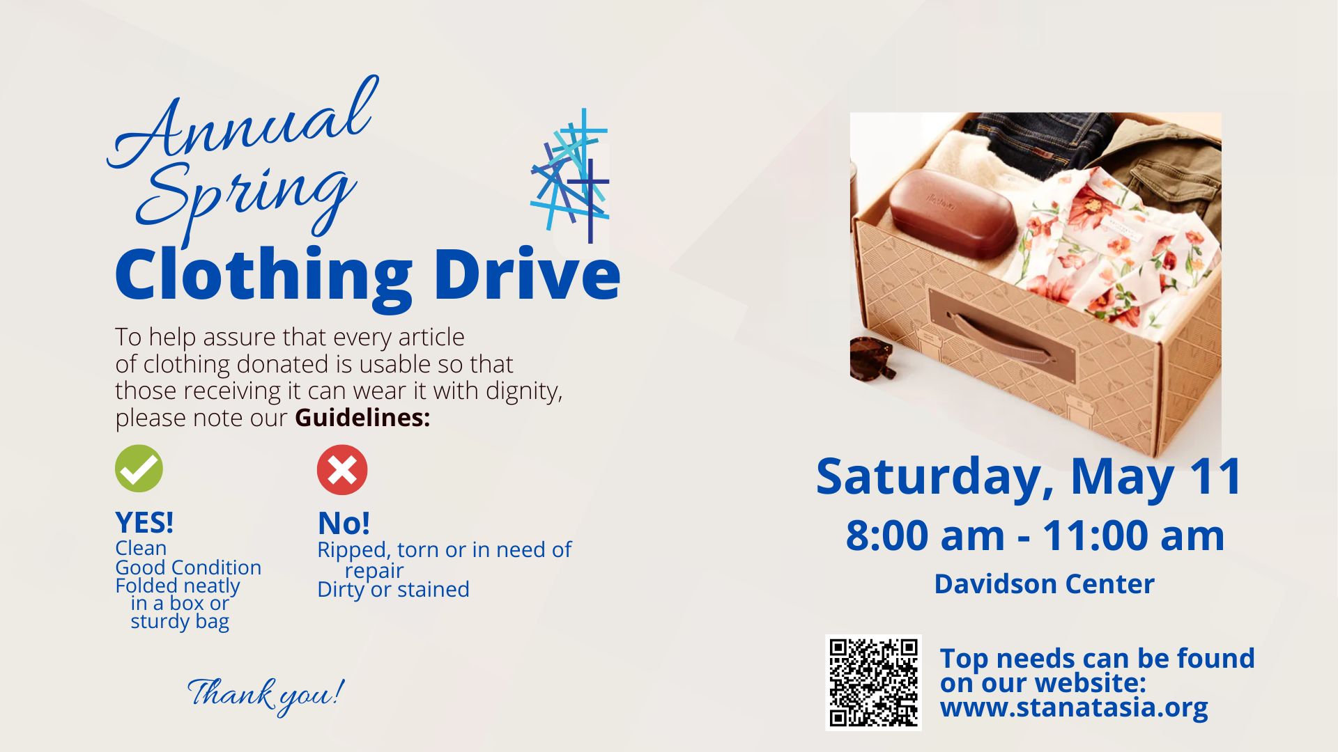 Annual Clothing Drive