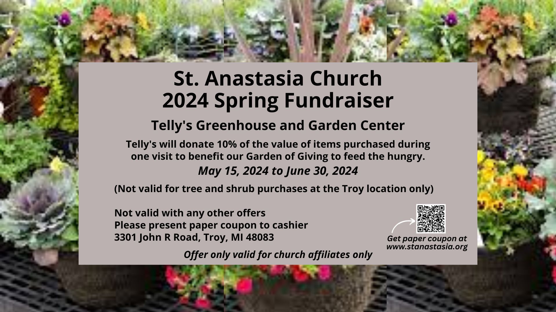 Spring Fundraiser – Telly’s Greenhouse