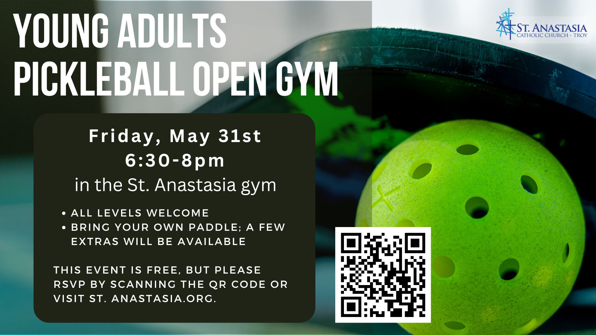 Young Adults Pickleball Open Gym